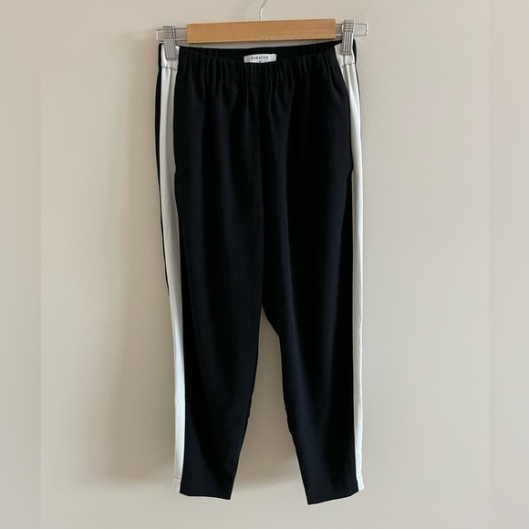 Aritzia Babaton Dexter Pants Black With White Stripe Size XS - Picture 2 of 8